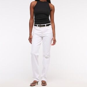 NWT White Abercrombie 90’s Straight Jeans